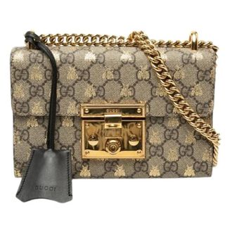 Gucci Pre-owned Cross Body Bags, female, Beige, Size: ONE SIZE Pre-owned Padlock Crossbody