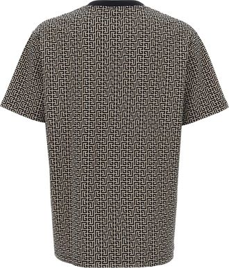 Balmain Monogram Print T-Shirt - Black