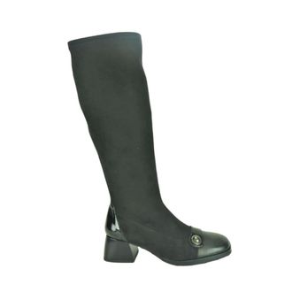 Hispanitas Stretch Laars 4cm - Dames - Schoenen - Zwart - Maat: 37 EU