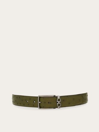 Ferragamo Men Adjustable belt Green