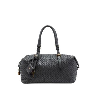 Bottega Veneta Pre-owned Weekend Bags, female, Gray, Size: ONE SIZE Pre-owned Montaigne