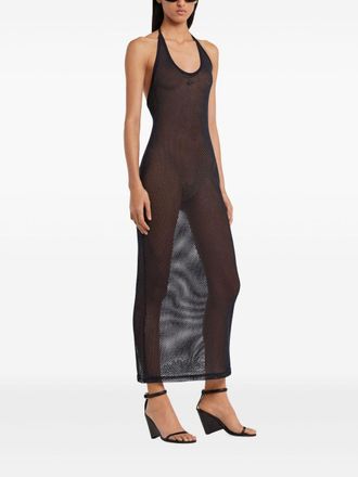 Courr&egrave;ges Halterneck Tank Dress - Black
