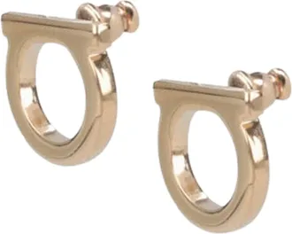 Ferragamo Stud Ganc 8d Brass Stud Earrings