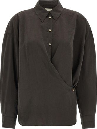 Christophe Lemaire Black Relaxed Twisted Shirt