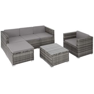 TecTake Conjunto de rat&aacute;n, gris