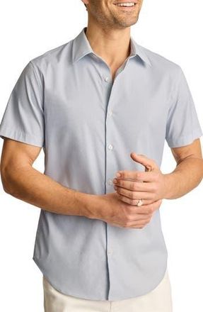 Bonobos Tech Slim Fit Floral Short Sleeve Button-Up Shirt in Breen Geo at Nordstrom Rack, Size Medium