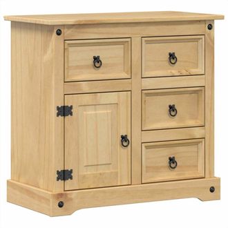 vidaXL Vidaxl - Aparador Corona Madera Maciza De Pino 80x40x75 Cm