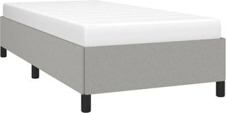 vidaXL Bed Frame without Mattress Light Grey 90x190 cm Single Single Fabric Vidaxl