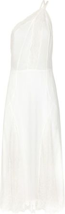 Dolce & Gabbana one-shoulder lace dress - women - Cotton/Polyamide/Cotton/Spandex/Elastane/Silk/Polyamide - 42 - White