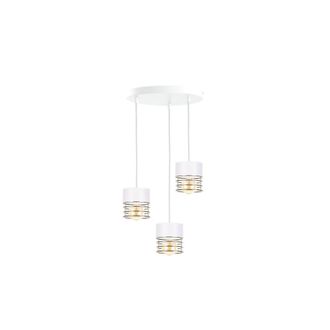 Netlighting Royal Cluster Pendant Ceiling Light White Gold 32cm 3x E27