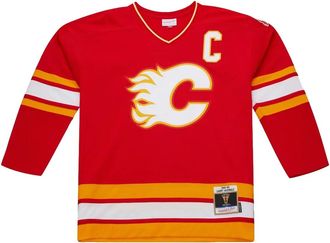 Mitchell & Ness Top NHL Dark Flames 1988 Lanny McDonald - Rosso