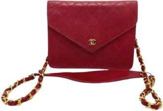Chanel Pre-owned Cross Body Bags, female, Red, Size: ONE SIZE Pre-owned Vintage Shoulder Bag