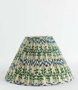 Anthropologie Ruched Empire Printed Lamp Shade