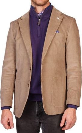Tailorbyrd Modern Fit Solid Fine Wale Corduroy Sport Coat in Tan at Nordstrom Rack, Size 46 Regular