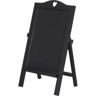 Hhg Hhg - Tablero Publicitario 003, Pizarra Stopper Cliente, 66x39x33cm, Lacado Negro