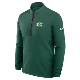 Nike Green Bay Packers Logo Victory Nike Mens Dri-FIT NFL 1/2-Zip Long-Sleeve Top in Green | 0343465M7T-R48