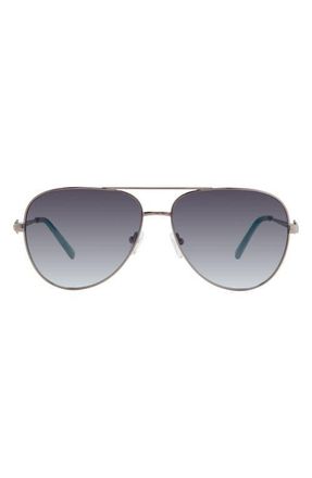Kurt Geiger 62mm Pilot Sunglasses in Dark Ruthenium/Grey Azure at Nordstrom