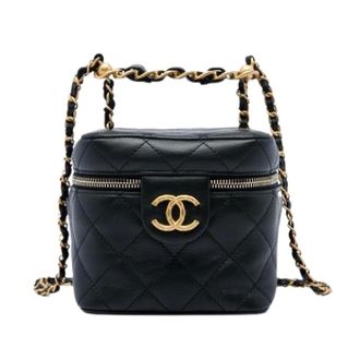 Chanel Pre-owned Vanity Bag - Dames - Pre-owned - Zwart - Maat: ONE Size Zijde