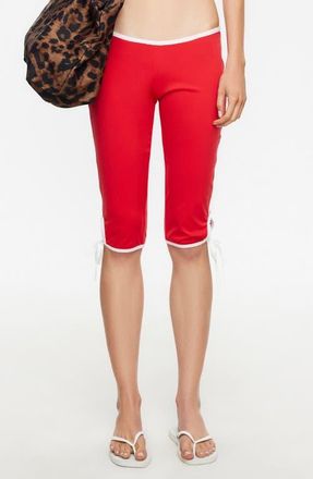 Lioness Sunset Low Rise Capri Leggings in Crimson at Nordstrom, Size X-Small
