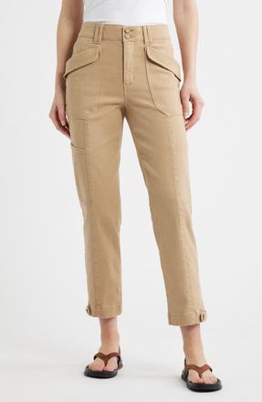 Wit & Wisdom Skyrise Tapered Utility Pants in Warm Sand at Nordstrom, Size 00P