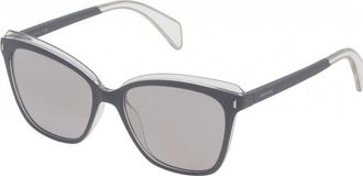 Police Womens SPL643567DXX 56 Sunglasses - Transparent - One Size