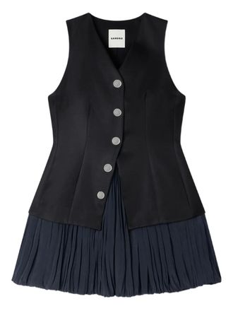 Sandro layered sleeveless dress - Black