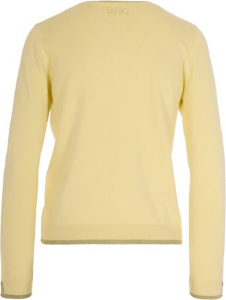 Liu Jo Womens Cardigan Lurex Lemon Juice Viscose Cardigans Sweater
