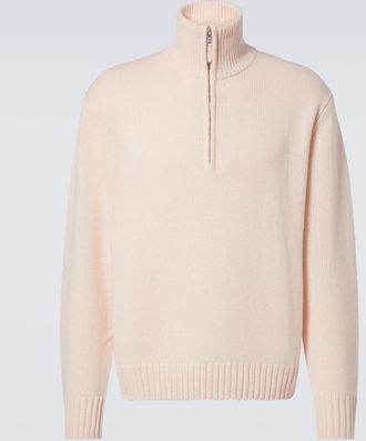 Allude Half-zip cashmere sweater