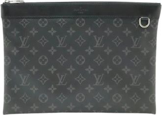 Louis Vuitton Pre-owned Clutches, female, Black, Size: ONE SIZE Pre-owned Pochette Discovery Monogram Eclipse Clutch Bag