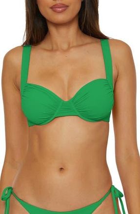 BECCA by Rebecca Virtue Color Code Underwire Bikini Top in Emerald at Nordstrom Rack, Size Medium