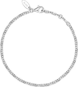 Lafonn Medium Lucy Chain Bracelet in Silver at Nordstrom, Size 7.25