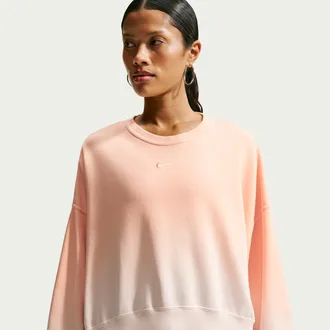Nike Womens Nike Sportswear Phoenix Fleece Oversized Crew-Neck Sweatshirt in White | IO0417-102