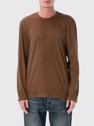James Perse Crew-Neck Long-Sleeved T-Shirt in Cotton