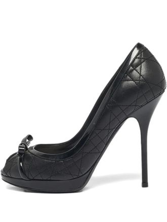 Dior bow-detail pumps - women - Calf Leather/Calf Leather/Calf Leather - 38 - Black
