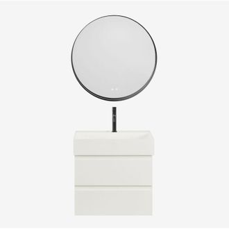 Sklum Conjunto De Mueble De Ba&ntilde;o En Madera Y Chapa De Fresno Con Lavabo Integrado Ona Sklum