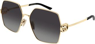 Gucci Zonnebril - Dames - Zonnebrillen - Geel - 61 MM - Accessoires