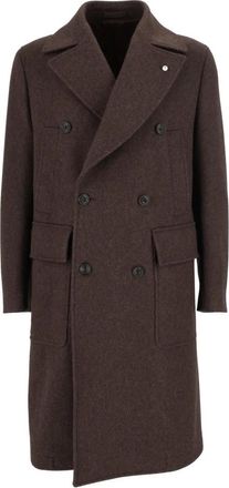 Lubiam Drop S Jas - Heren - Mantel - Bruin - 2XL - Jassen