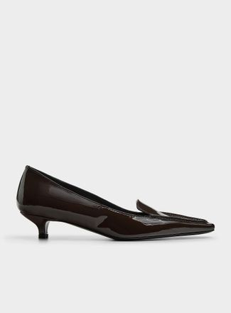 Toteme Womens Polished leather loafer pumps