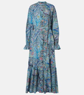 Etro Abito lungo in misto cotone con stampa
