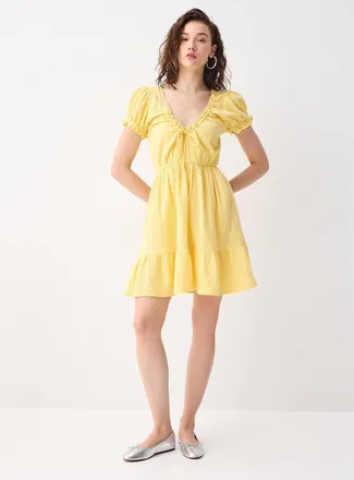 Twik Womens Organic cotton gauze tiered dress