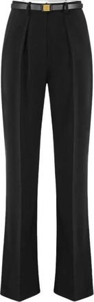 Elisabetta Franchi Straight Broeken - Dames - Straight fit broeken - Zwart - M - Broeken