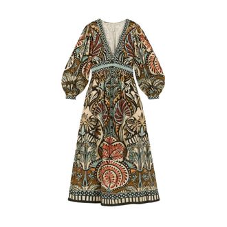 Farm Rio Balamana Maxi Jurk - Dames - Casual kleedjes - Veelkleurig - S - Kleedjes