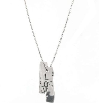 Serge Thoraval Collier Love Martelé Argent