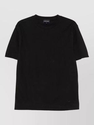 Emporio Armani cotton crew neck t shirt textured fabric