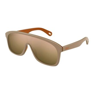 Chlo&eacute; Accessoires, Dames, Beige, ONE Size, Nylon, Ch 0212S 003 Pilot Zonnebril