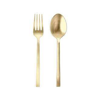 Fortessa Arezzo Brushed Serving - Set Of 2 In Gold