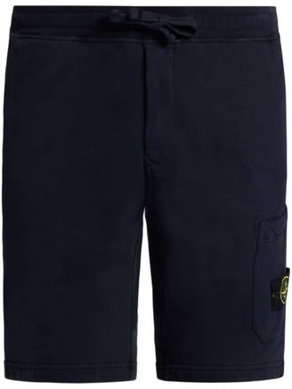 Stone Island Trainingsshorts met Compass-logopatch - Blauw