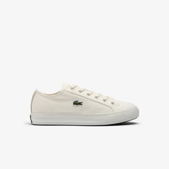 Lacoste Mens Backcourt Canvas Low Trainers in Beige Textile - Size UK 10.5