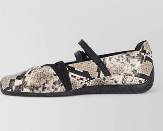Puma round toe snake print rubber sole ballerinas