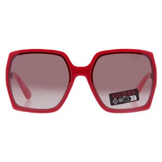 Guess Brown Gradient Square Ladies Sunglasses GO00031 66F 62